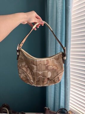 Vintage Coach Gold/Tan Hobo Shoulder Bag + matching wallet
